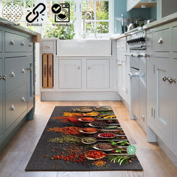 Does Not Show Stains Spice Patterned Kitchen Rug, Kitchen Carpet