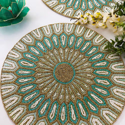 Luxury handmade bead placemat, table decoration